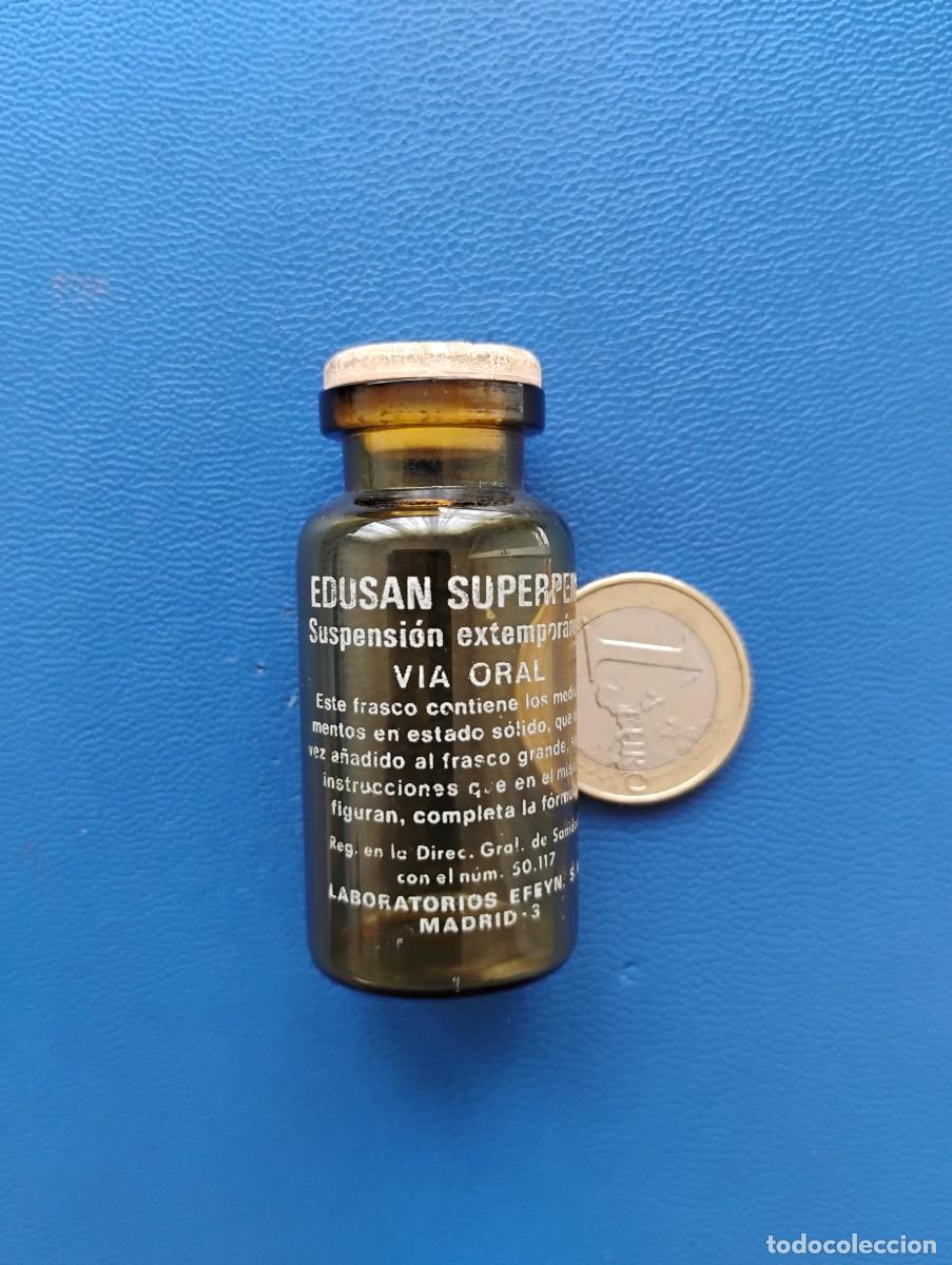 Antig&uuml;edades: ANTIGUO FRASCO DE FARMACIA EDUSAN SUPERPENI - LABORATORIOS EFEYN S.A. MADRID - VACIO