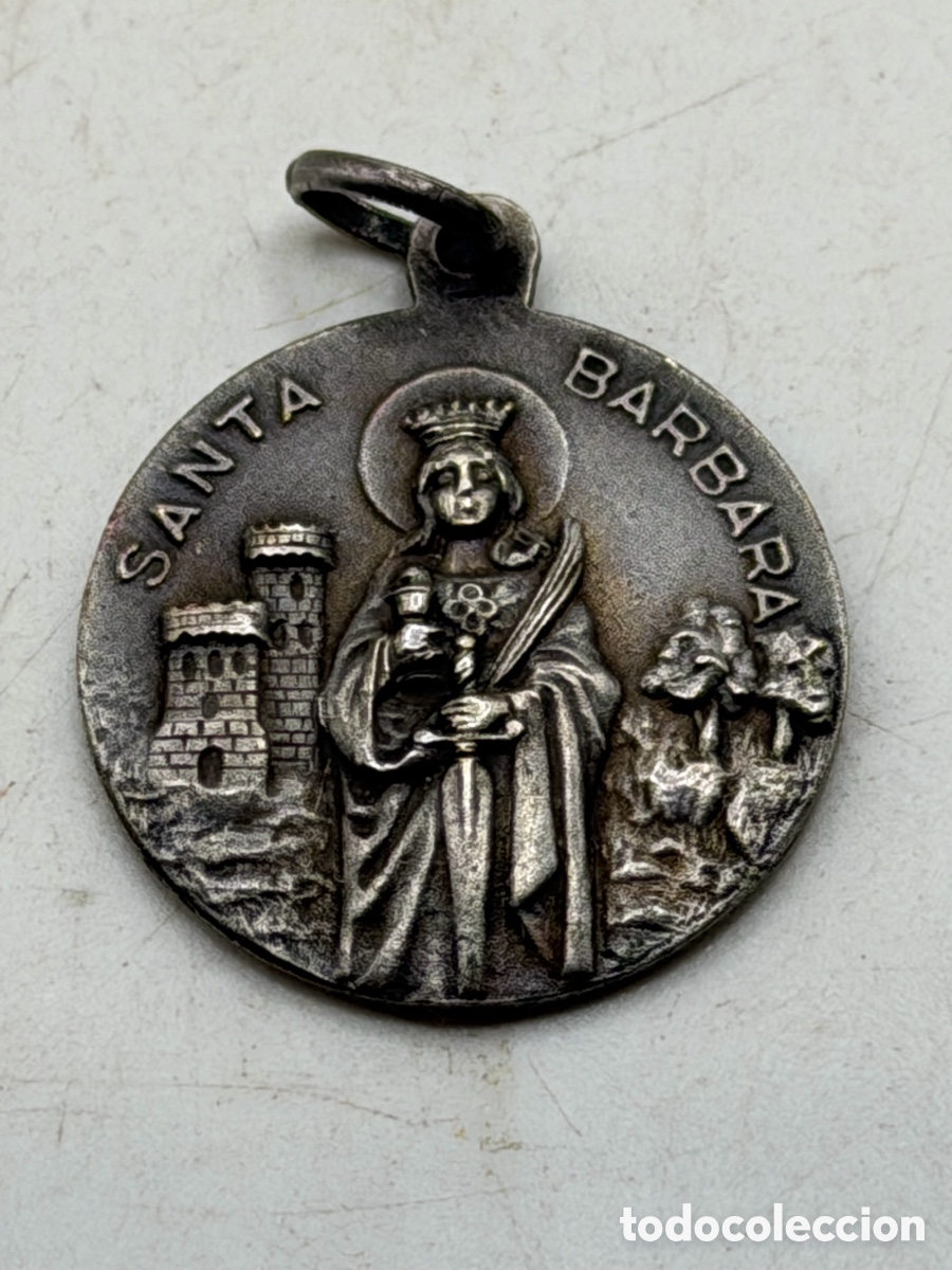 Antiguidades: Antigua Medalla Religiosa de Plata