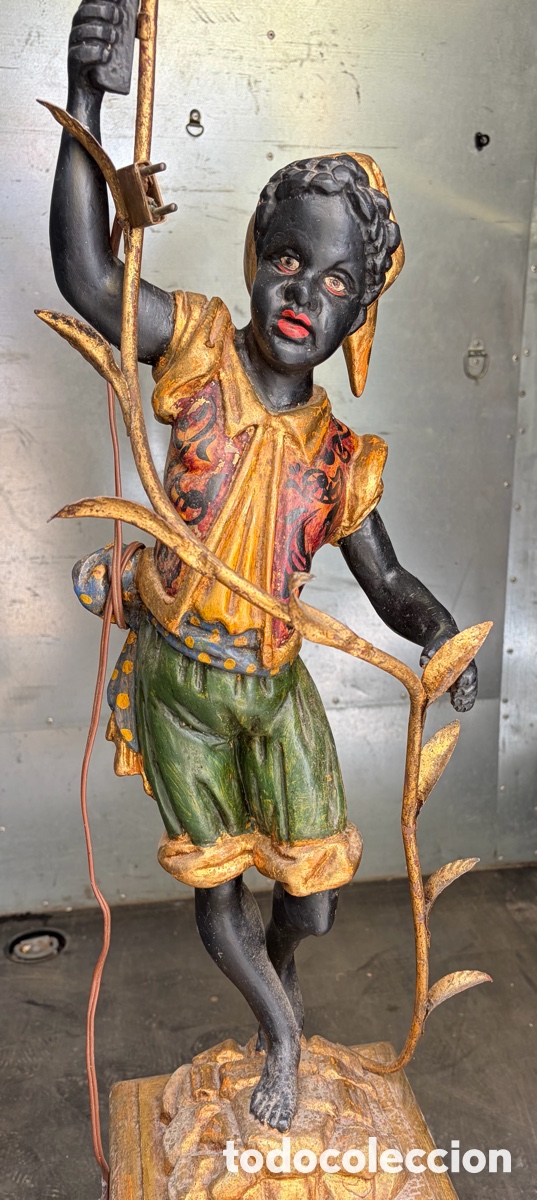 Antig&uuml;edades: Antigua l&aacute;mparas torchero veneciano