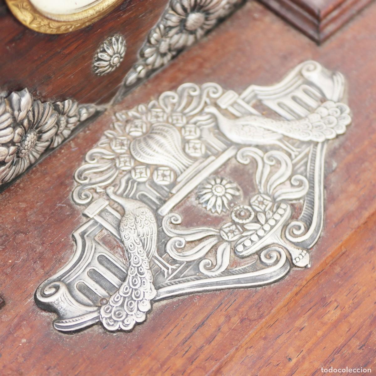 Antig&uuml;edades: Tintero de Palo Santo y Plata - Foto 10