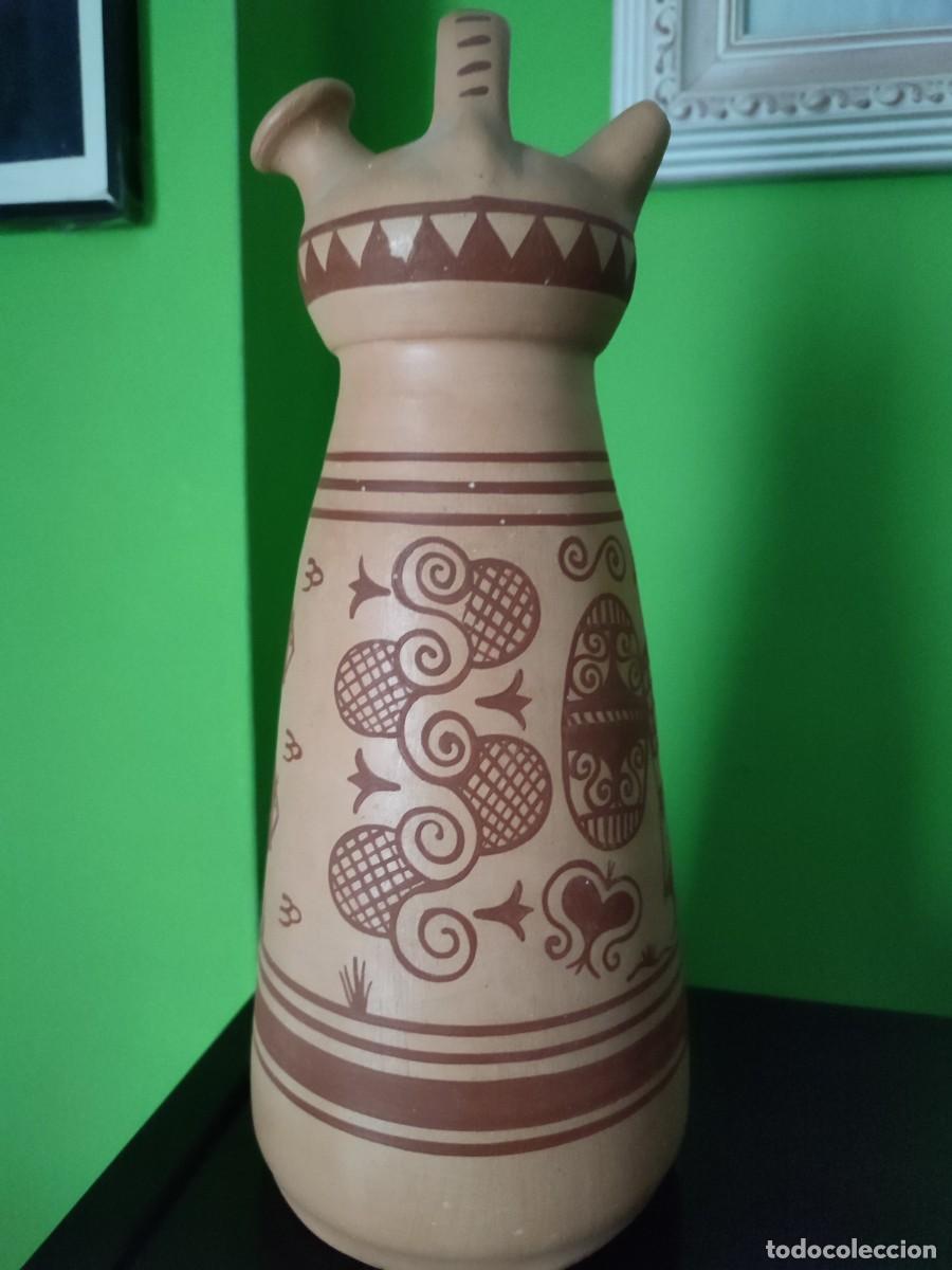 Antiquit&eacute;s: Botijo decorativo hecho y pintado a mano