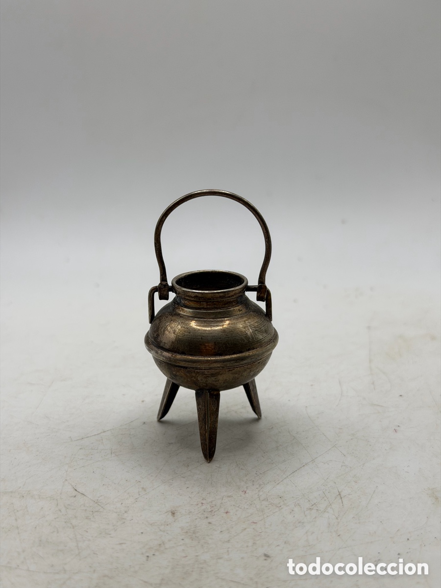 Antig&uuml;edades: Antiguo Recipiente Plateado - Foto 1
