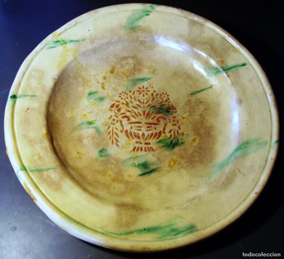 Antiques: MONUMENTAL Y GRAN PLATO CER&Aacute;MICA CATALANA DE MATAR&Oacute; XIX