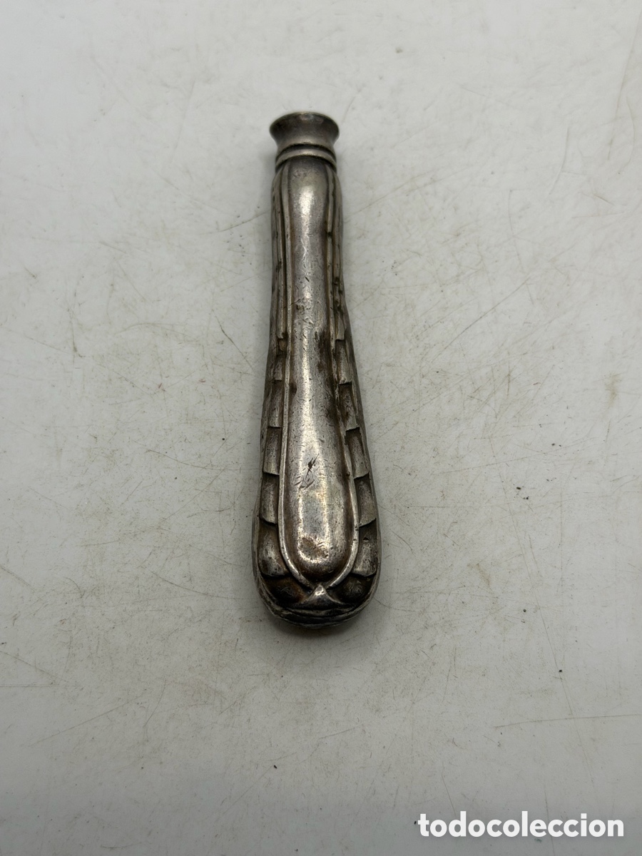 Antig&uuml;edades: Mango Antiguo Plateado - Foto 1