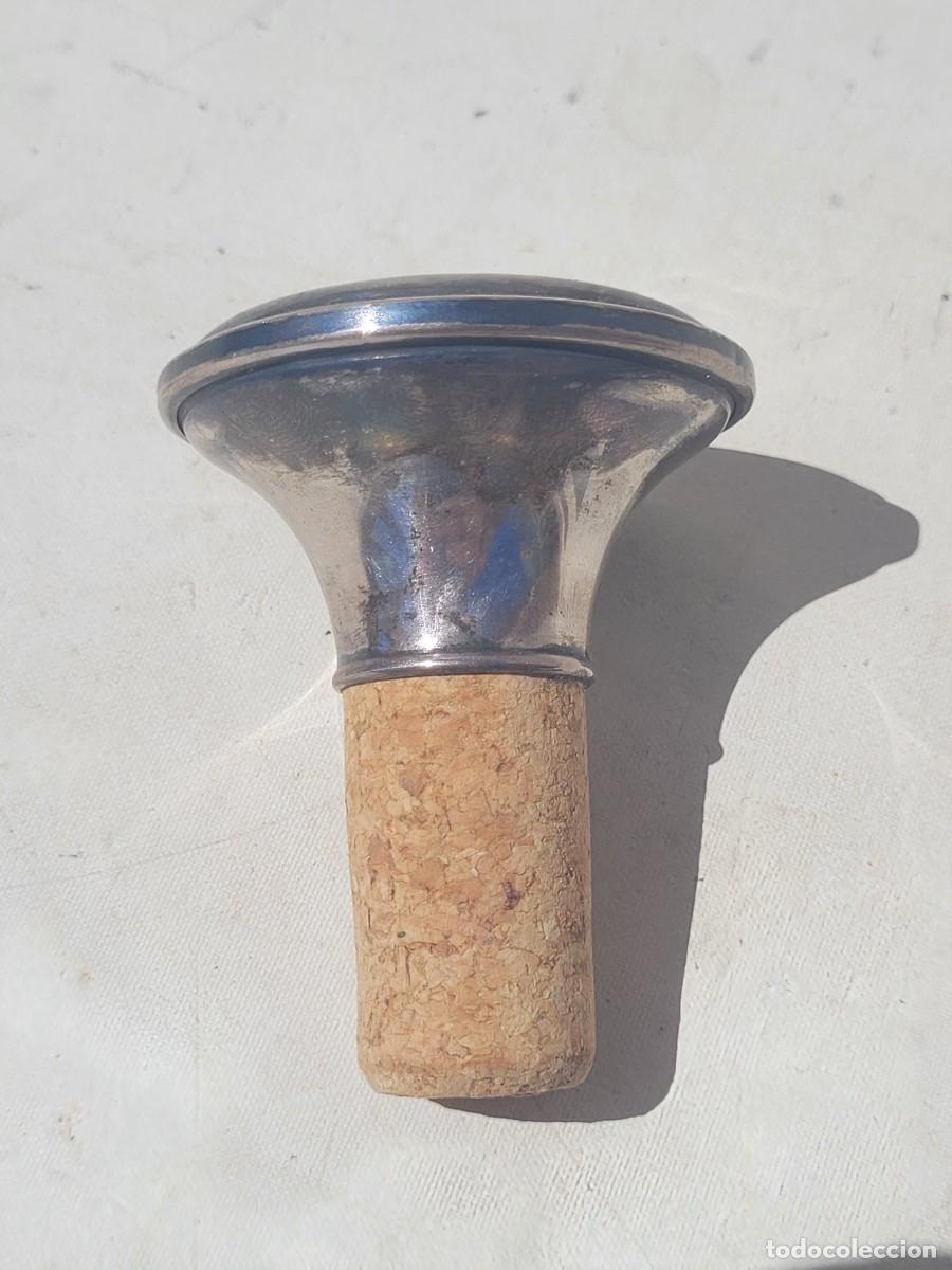 Antig&uuml;edades: Tap&oacute;n de botella muy antiguo de plata 835, Alemania.