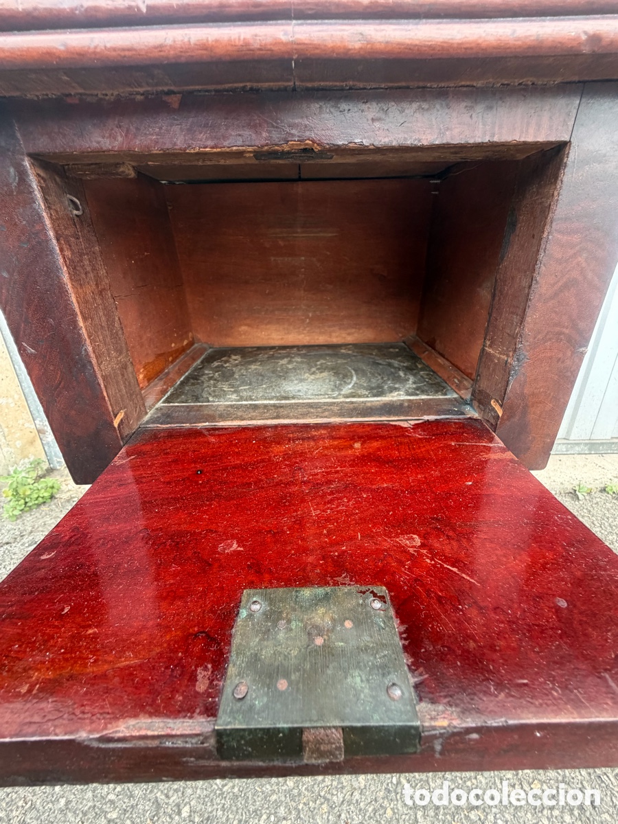 Antig&uuml;edades: Mesa costurero antigua caoba S.XIX - Foto 5