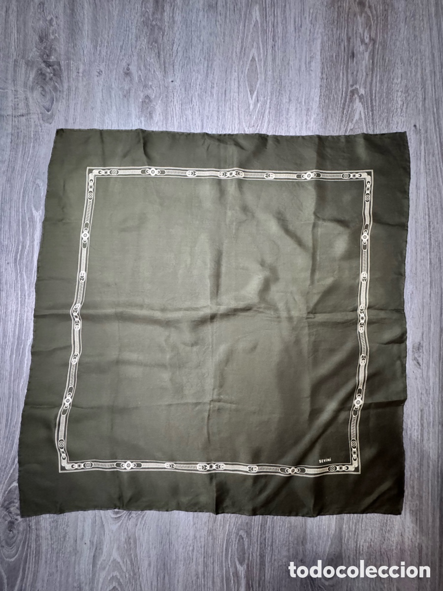 Antiquit&eacute;s: ANTIGUO PA&Ntilde;UELO DE SEDA VINTAGE DI&Aacute;METRO 66cm x 66cm