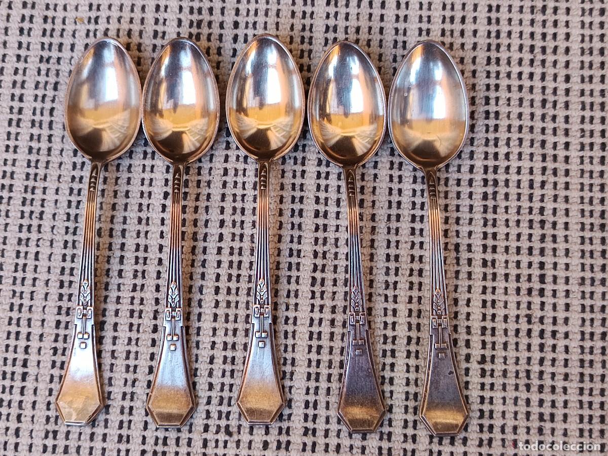 Antig&uuml;edades: Lote 5 cucharillas de caf&eacute; antiguas Meneses
