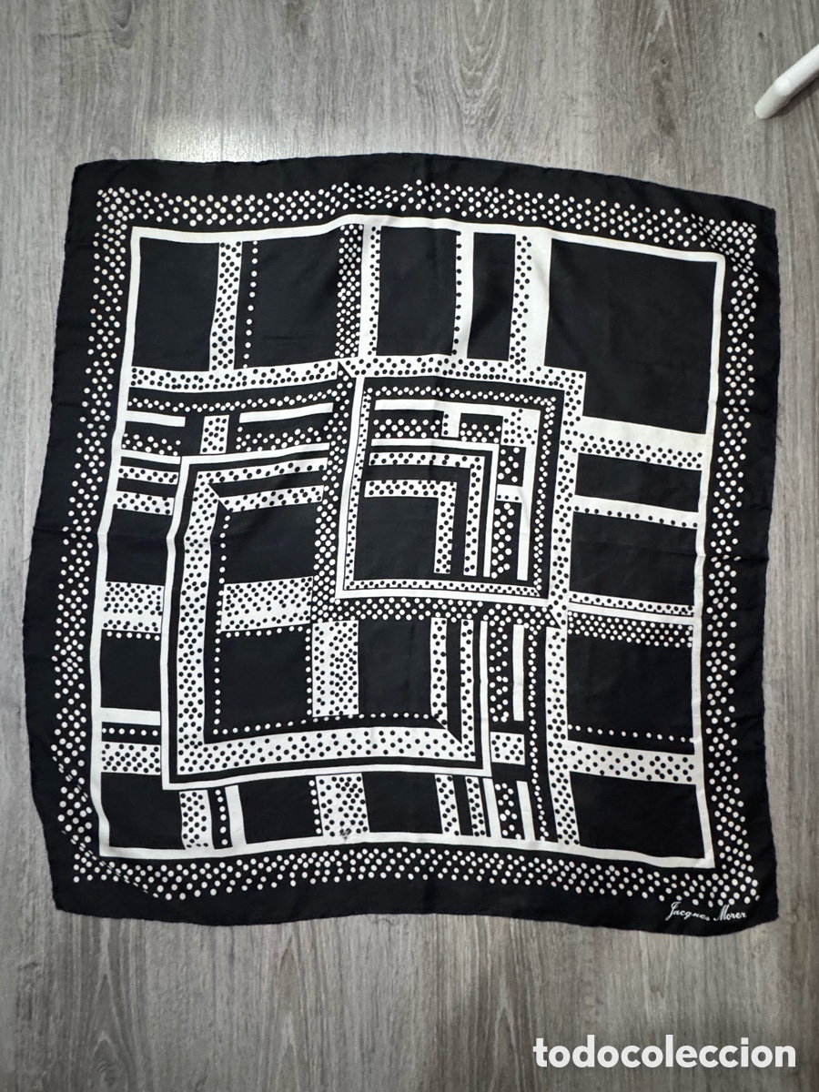 Oggetti Antichi: ANTIGUO PA&Ntilde;UELO DE SEDA VINTAGE DI&Aacute;METRO 77cm x 74cm