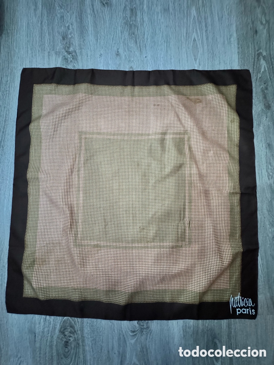 Antiquit&eacute;s: ANTIGUO PA&Ntilde;UELO DE SEDA VINTAGE DI&Aacute;METRO 69cm x 69cm