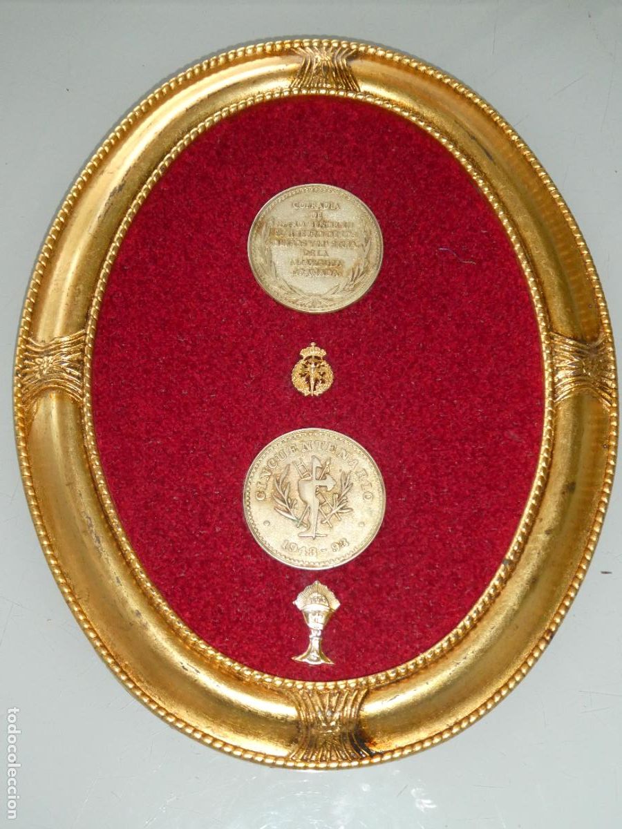 Antig&uuml;edades: CUADRO RELIGIOSO SEMANA SANTA GRANADA MEDALLA 1993 COFRAD&Iacute;A HUERTO OLIVOS MAR&Iacute;A AMARGURA. 30CM 400GR