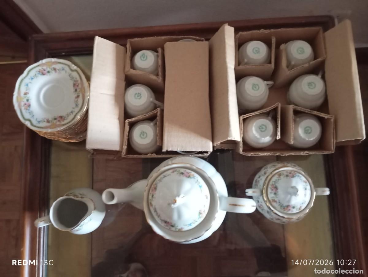 Antig&uuml;edades: Juego de Caf&eacute; Porcelana Bohemia &rdquo;Henriette&rdquo; - A&ntilde;os 50