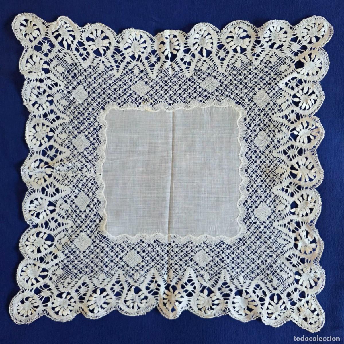 Antiques: ANTIGUO Pa&ntilde;uelo con encaje hecho a mano