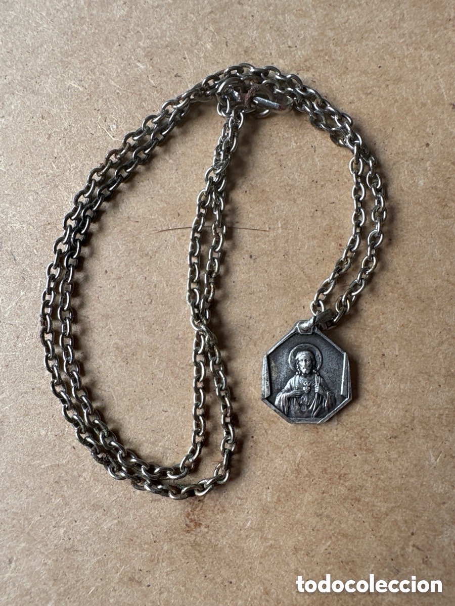 Antig&uuml;edades: Cadena y medalla religiosa (A7) - Foto 1