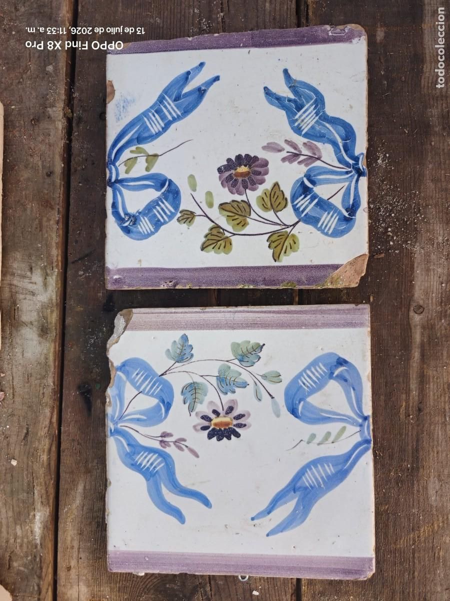 Antig&uuml;edades: AZULEJOS ANTIGUOS DE MANISES INDIVIDUALES DE 20 X 20 CMS.