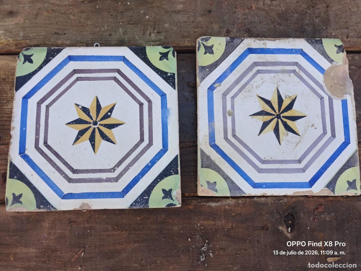 Antig&uuml;edades: AZULEJOS ANTIGUOS DE MANISES DE 20 X 20 CMS