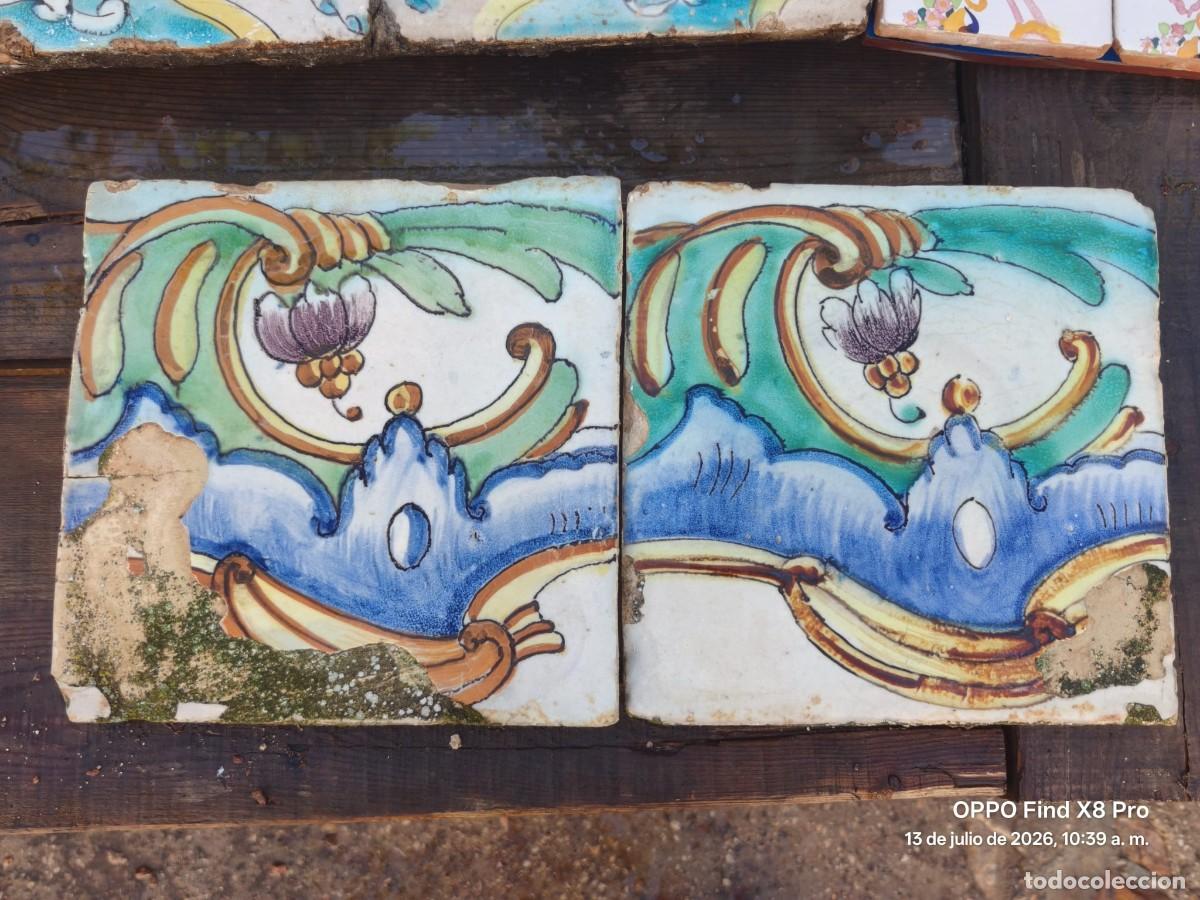 Antig&uuml;edades: PANEL AZULEJOS ANTIGUOS DE MANISES PARA COLGAR DE 43 CMS. DE ALTO X 21 CMS. DE ANCHO