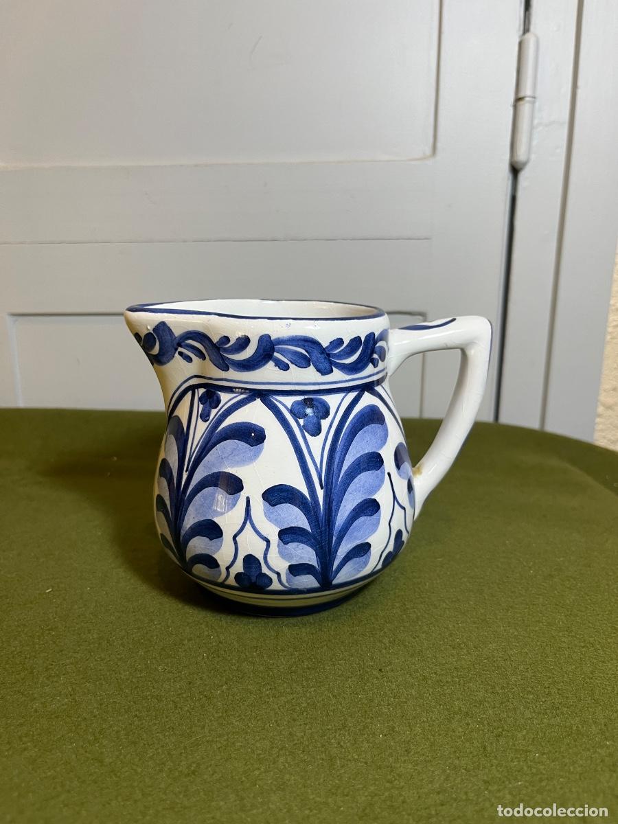 Antig&uuml;edades: Jarra de cer&aacute;mica pintada a mano Hnos Mart&iacute;nez n&ordm; 4 &ndash; Puente del Arzobispo &ndash; Vintage