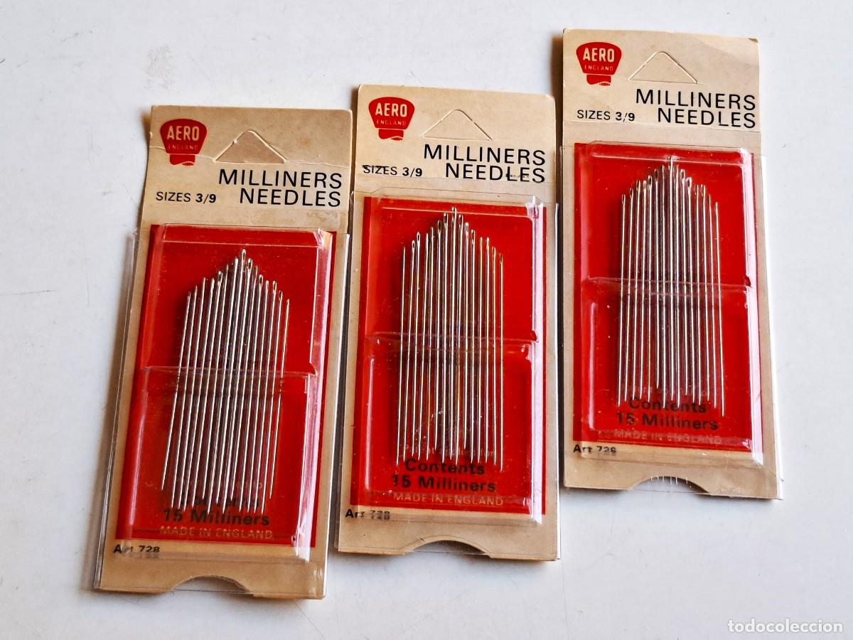 Antig&uuml;edades: 3 BLISTER DE AGUJAS NUEVAS N&ordm;3/9
