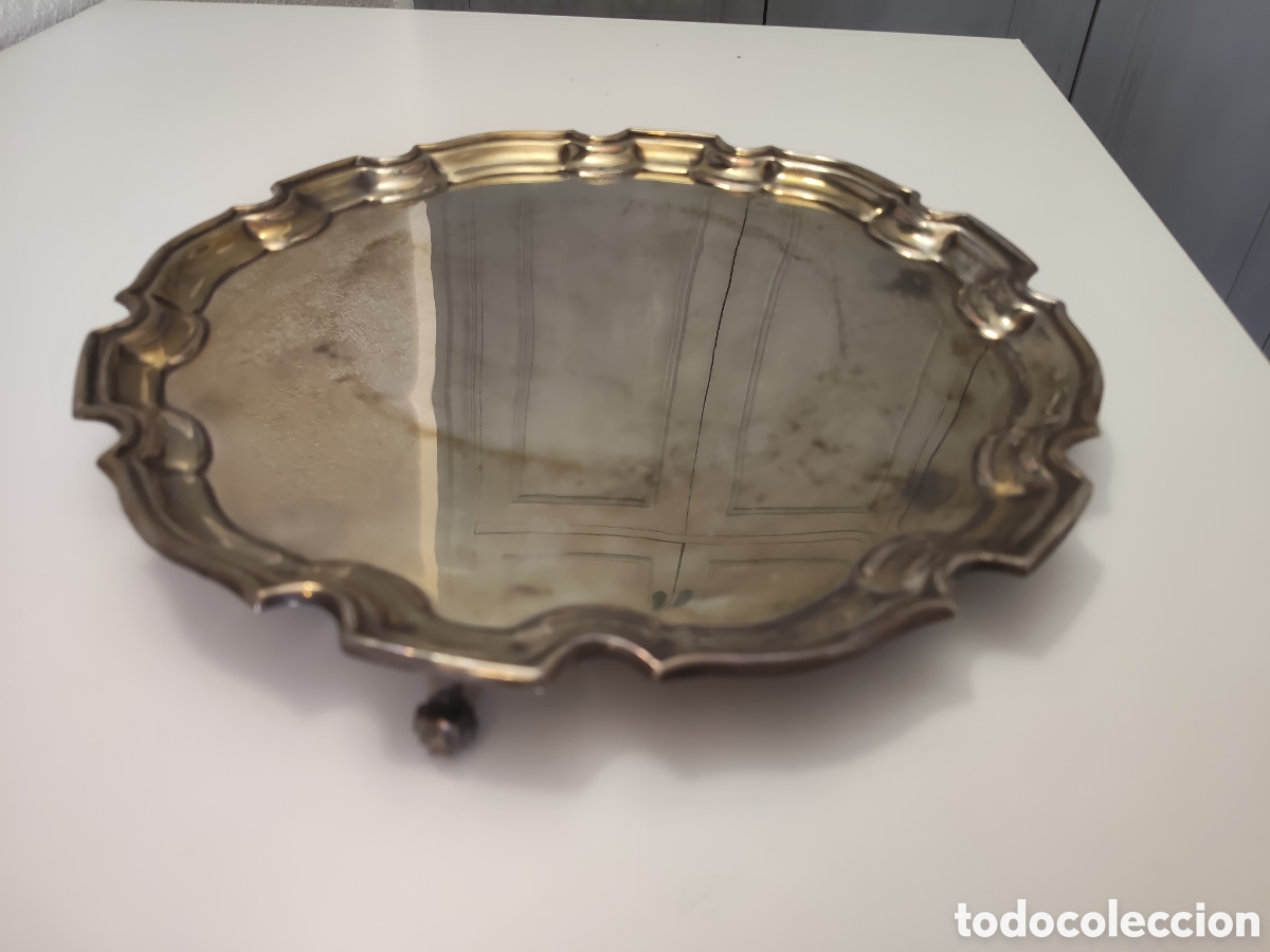 Antig&uuml;edades: Bandeja de plata E.P.N.S. antigua n. de serie 8473 made in England
