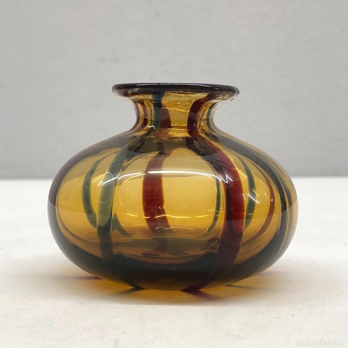 Antig&uuml;edades: PRECIOSO JARR&Oacute;N DE CRISTAL SOPLADO - COLORES - RAR&Iacute;SIMO - PIEZA DE MUSEO - 7,5 CM / 548