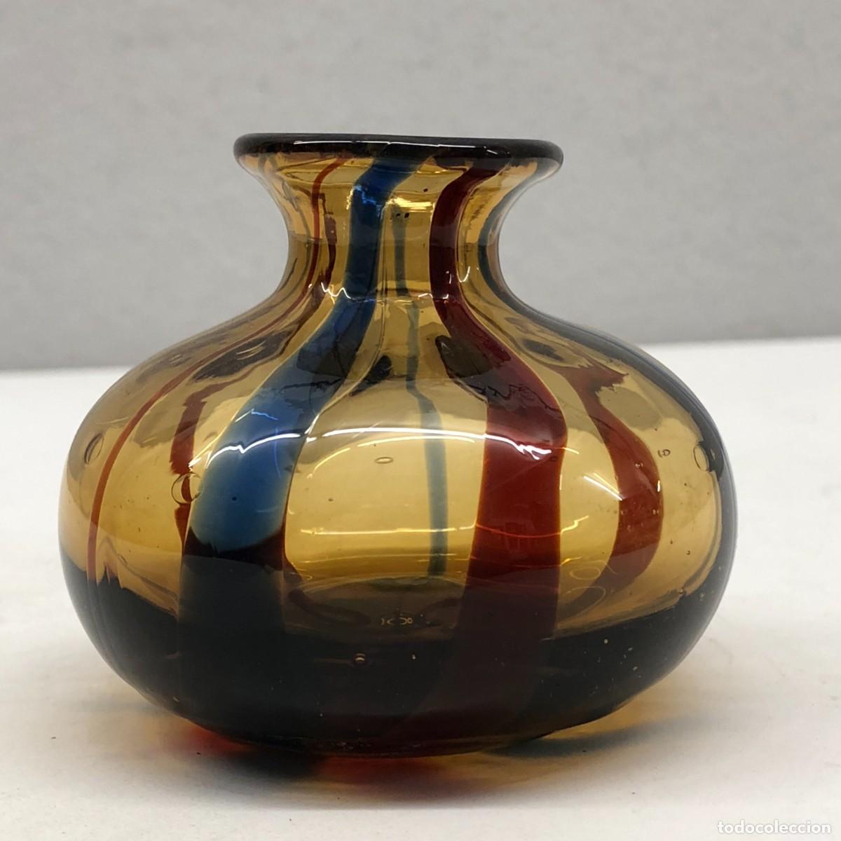 Antig&uuml;edades: PRECIOSO JARR&Oacute;N DE CRISTAL SOPLADO - COLORES - RAR&Iacute;SIMO - PIEZA DE MUSEO - 7,5 CM / 552