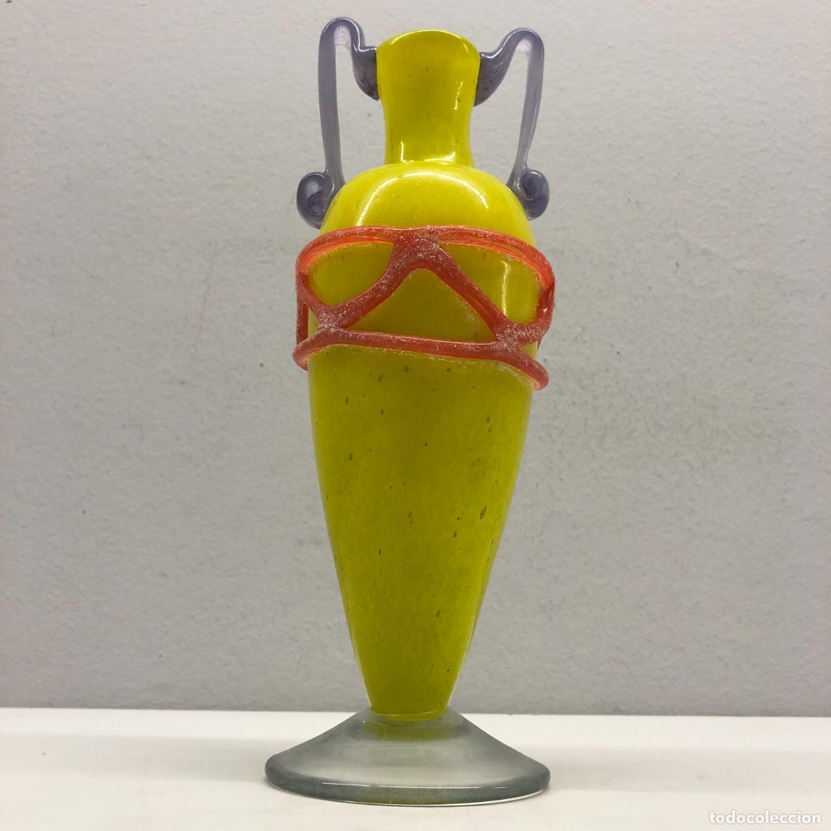 Antig&uuml;edades: PRECIOSA JARRA - JARRON - CENTRO DE MESA EN CRISTAL DE MURANO - VARIOS COLORES - 26,5 CM / 574