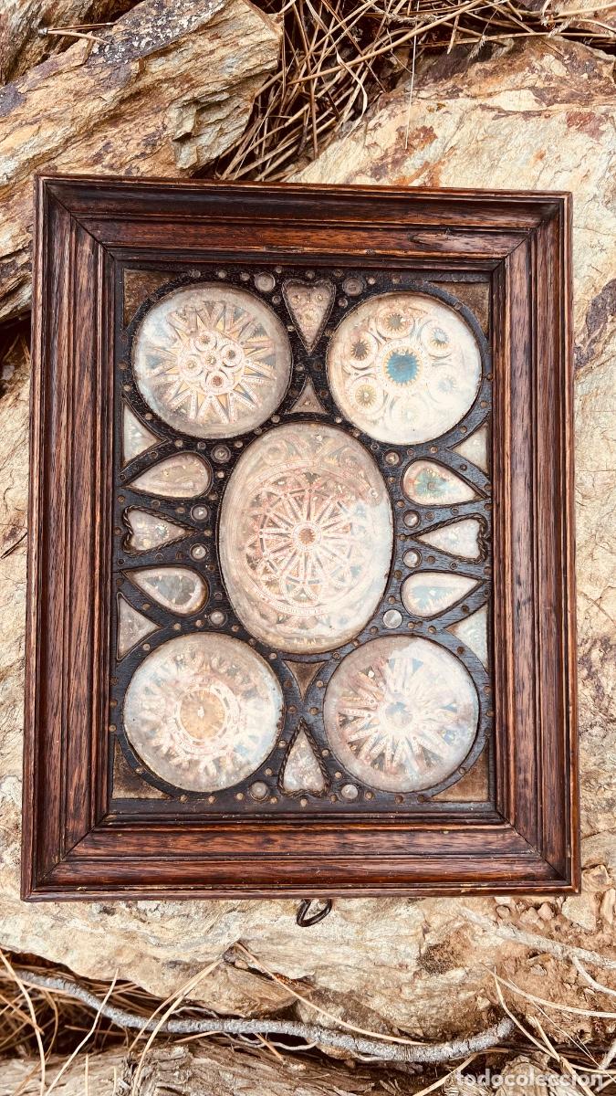 Antiques: Gran Relicario complejo muchos santos medallones s XVI XVII Huesos Marco 29,5x23cms