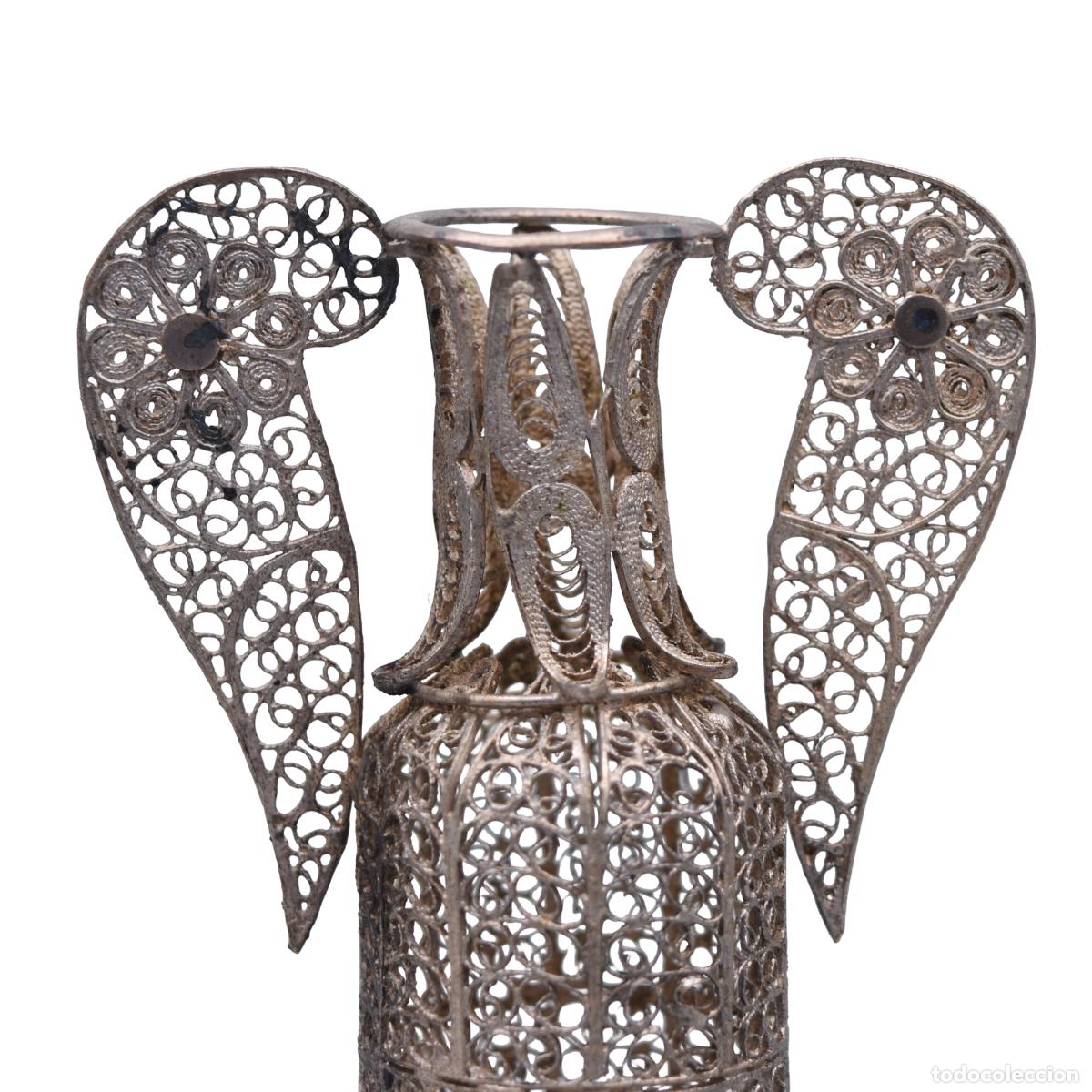 Antig&uuml;edades: Violetero antiguo de plata - Foto 2