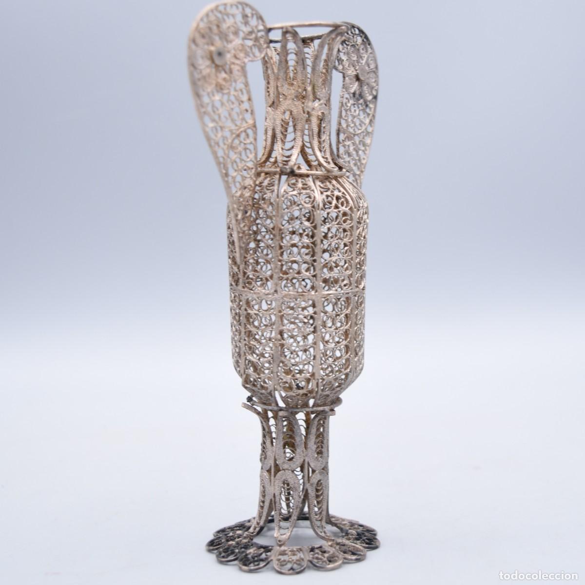 Antig&uuml;edades: Violetero antiguo de plata - Foto 3