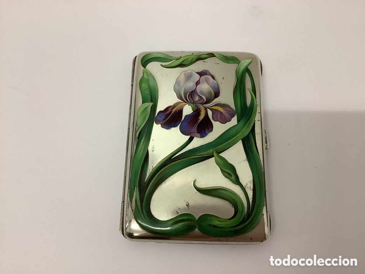 Antig&uuml;edades: ANTIGUA PITILLERA EN PLATA CON ESMALTES