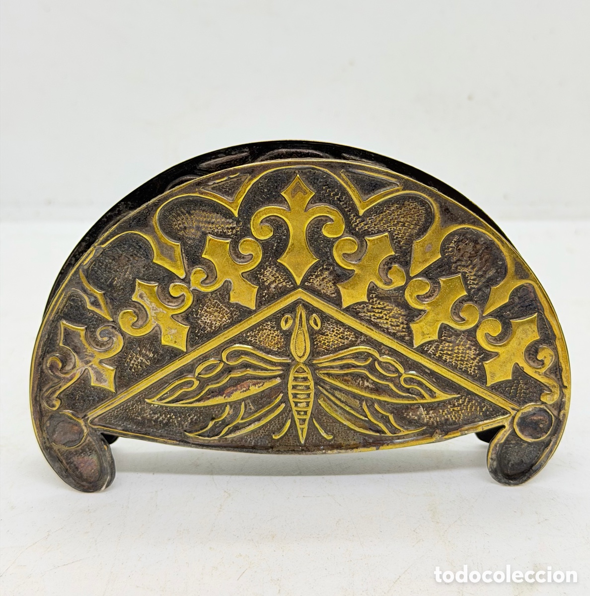 Antiquit&auml;ten: Antiguo Expositor Dorado de Firma