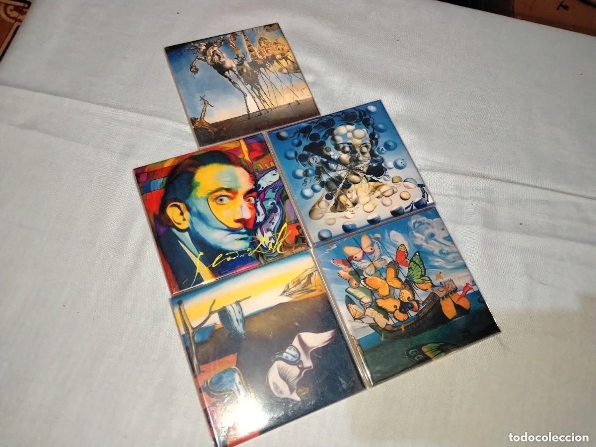 Antiguidades: COLECCI&Oacute;N CERAMICA DAL&Iacute; ,SUBLY ART,SIGLO XX,BALDOSA 10 X 10 , 5 UND,VER FOTOS