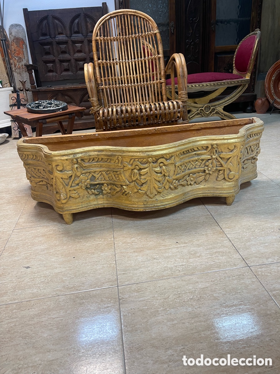 Antig&uuml;edades: Jardinera de pan de oro siglo XIX - Foto 2
