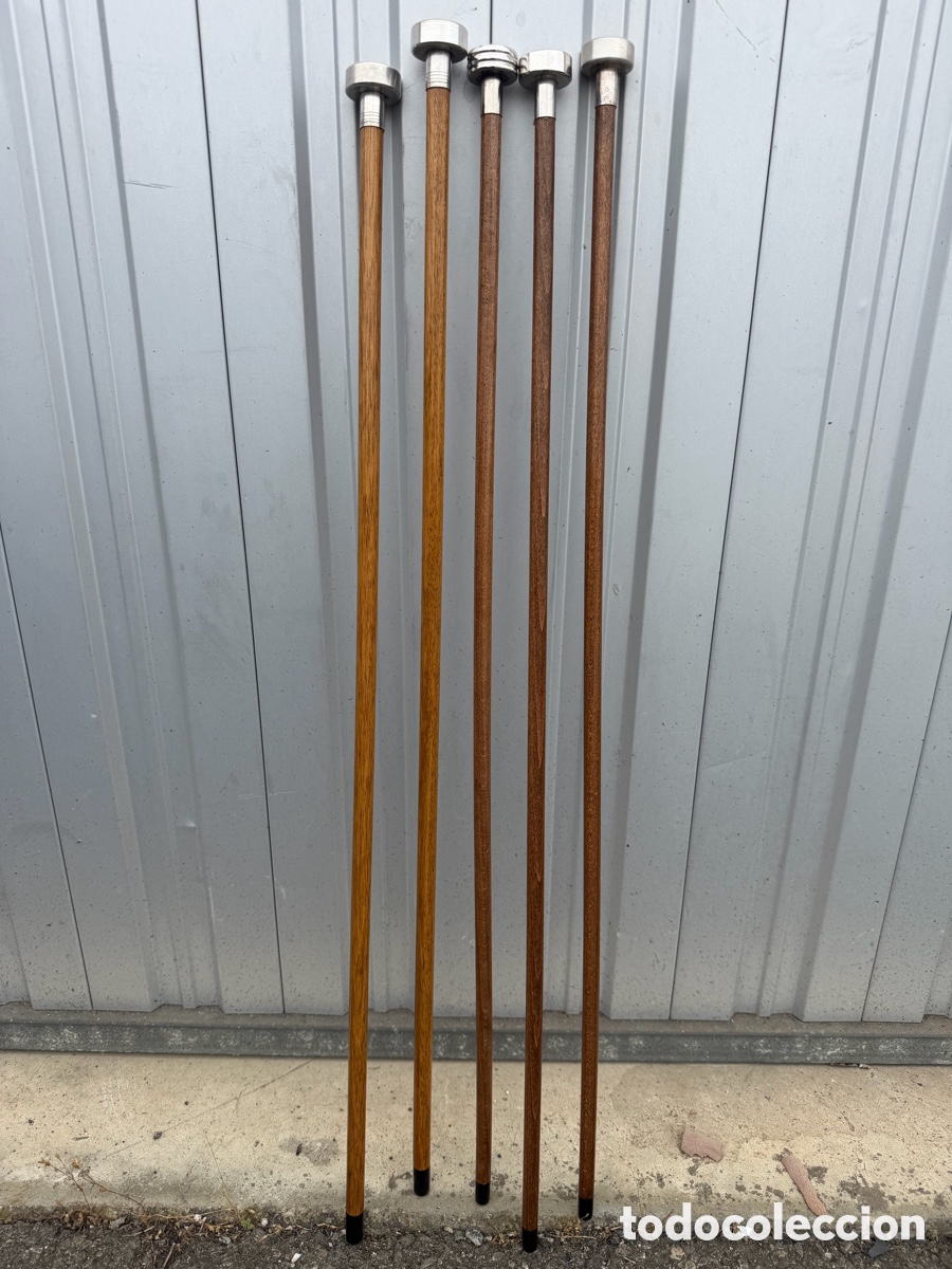 Antig&uuml;edades: Lote 5 elegantes bastones de paseo