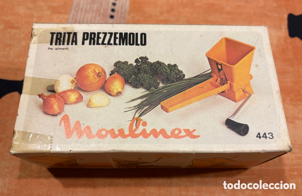 Antig&uuml;edades: (L933) Molinillo Picador Vintage Moulinex 443 (Mouli Parsmint) &ndash; Con Caja Original