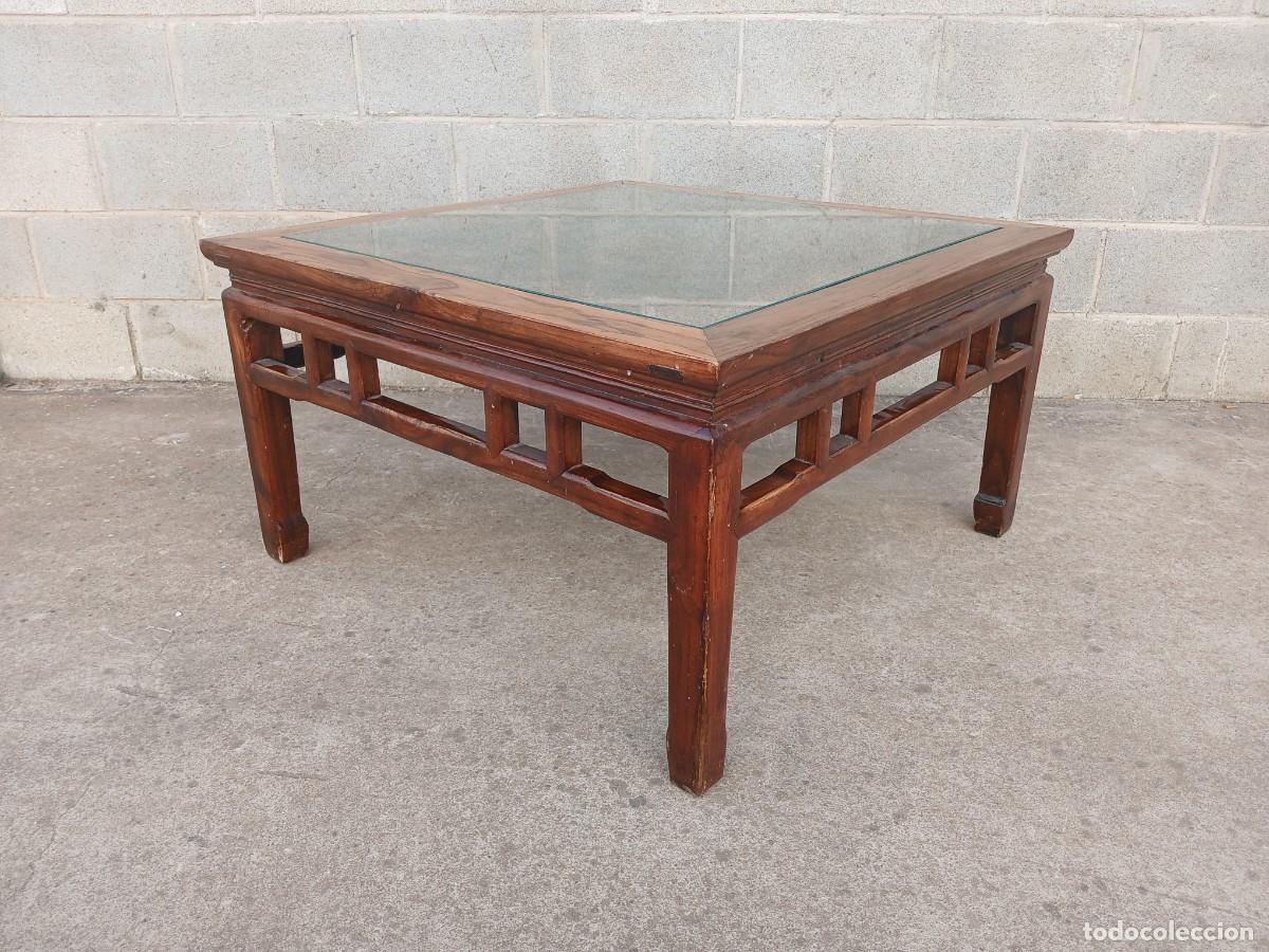 Antiques: Mesa baja antigua estilo Chino tipo dinast&iacute;a Quing. Mesa de Centro de Sal&oacute;n antigua estilo Oriental.