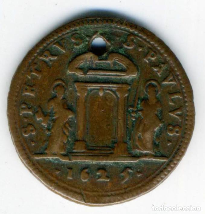 Antig&uuml;edades: XS- MEDALLA A&Ntilde;O SANTO 1625 y San Carlos Borromeo RARA