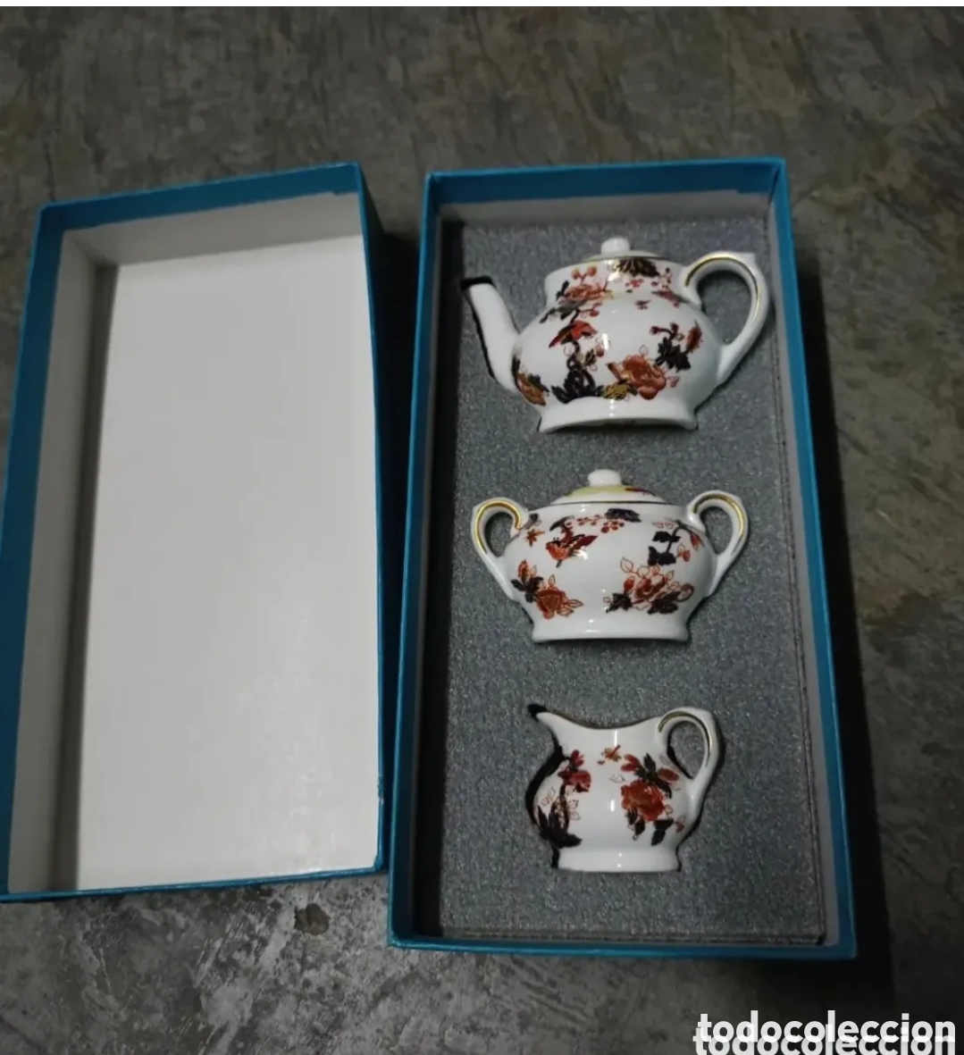 Antiguidades: JUEGO DE T&Eacute; MINI/MINITURA DE 5 PIEZAS COALPORT HONG KONG DESCATALOGADO NUEVO