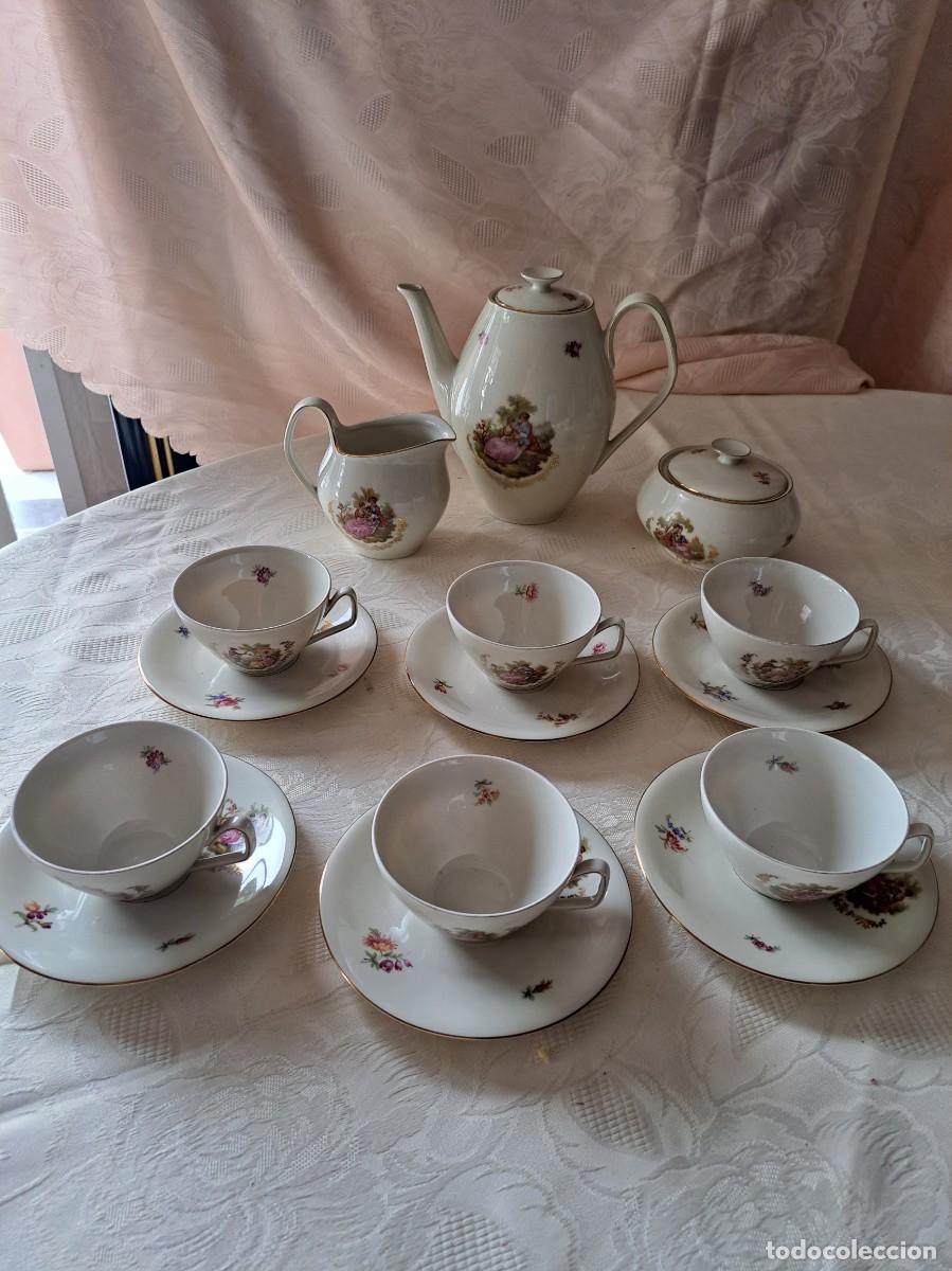 Antig&uuml;edades: Exquisito servicio de t&eacute; de porcelana Thierstein-Schwarzenhammer Bavaria, imagenes Fragonard