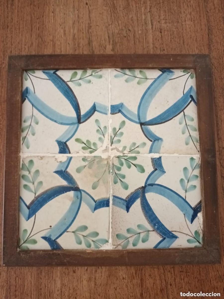 Antig&uuml;edades: Plaf&oacute;n 4 azulejos catalanes s.XIX