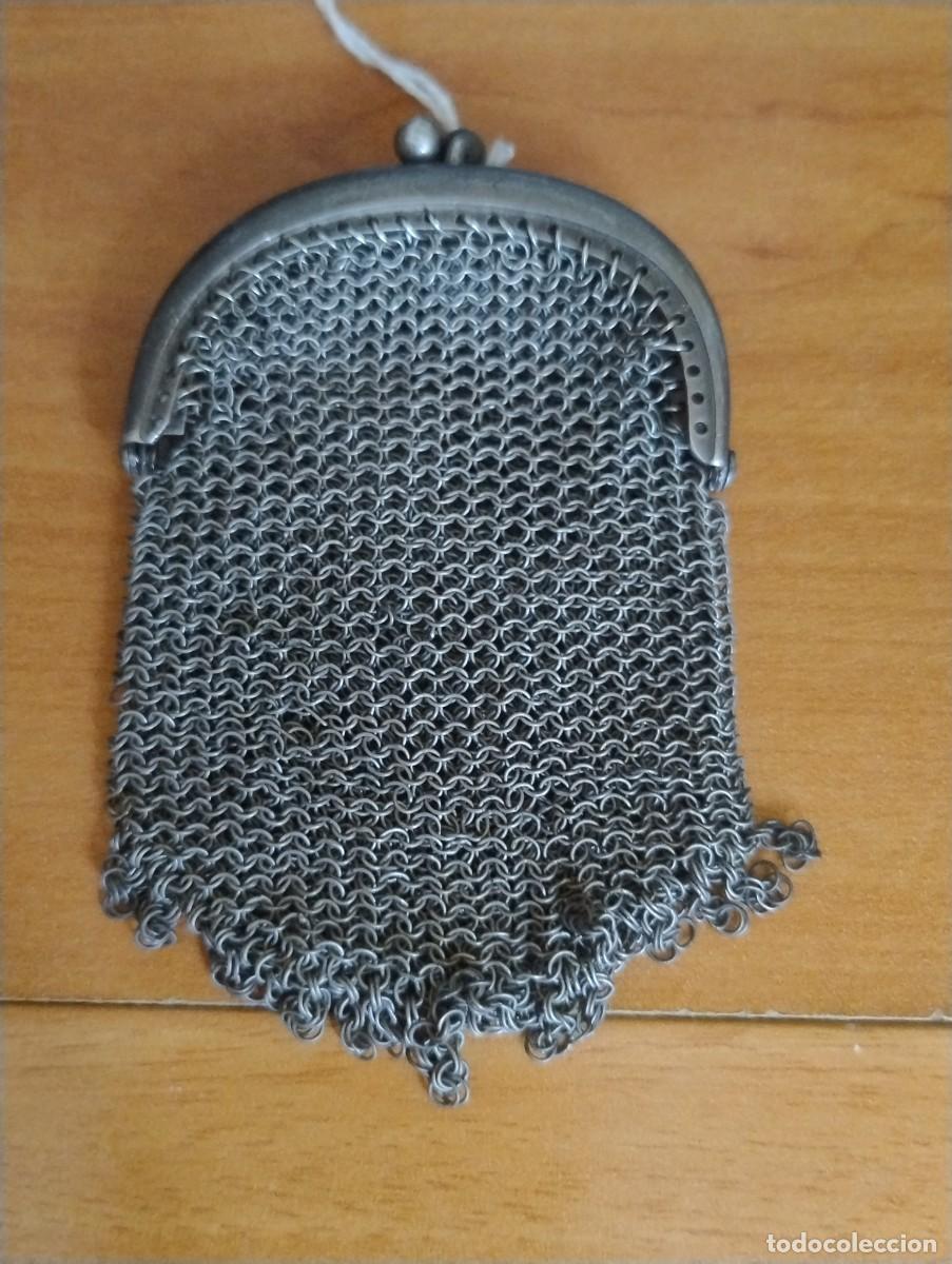 Oggetti Antichi: BOLSITO O MONEDERO ANTIGUO DE MALLA EN METAL PLATEADO. PRINCIPIOS S.XX