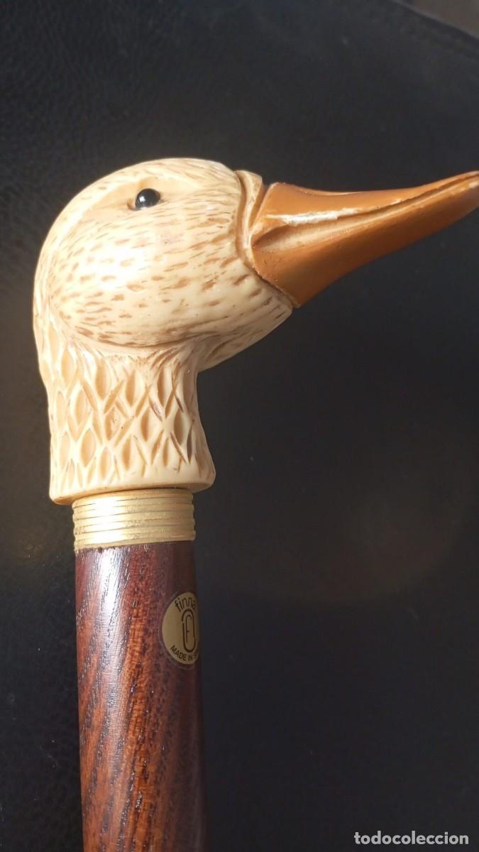 Antiques: Bonito bast&oacute;n con empu&ntilde;adura de pato.