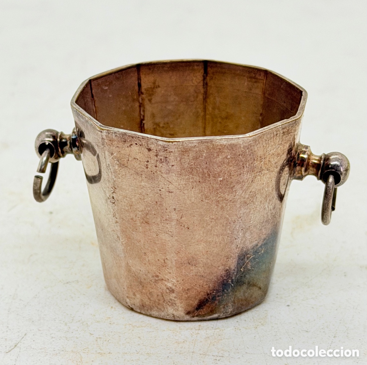 Antig&uuml;edades: Figura Cubitera Plateada - Foto 2