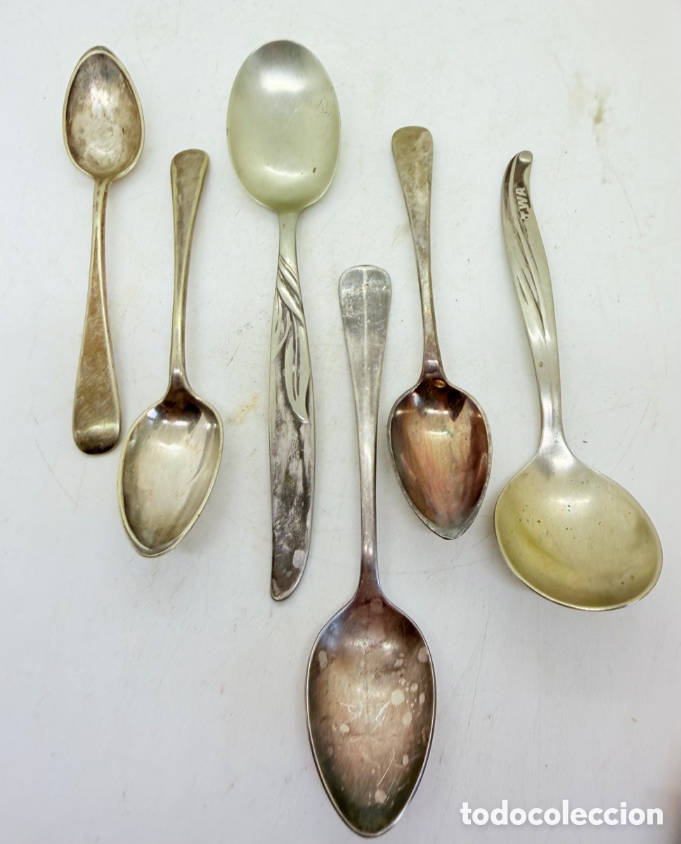 Antig&uuml;edades: Lote de Antiguas Cucharas Plateadas - Foto 2