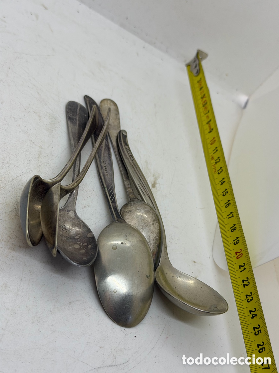 Antig&uuml;edades: Lote de Antiguas Cucharas Plateadas - Foto 10