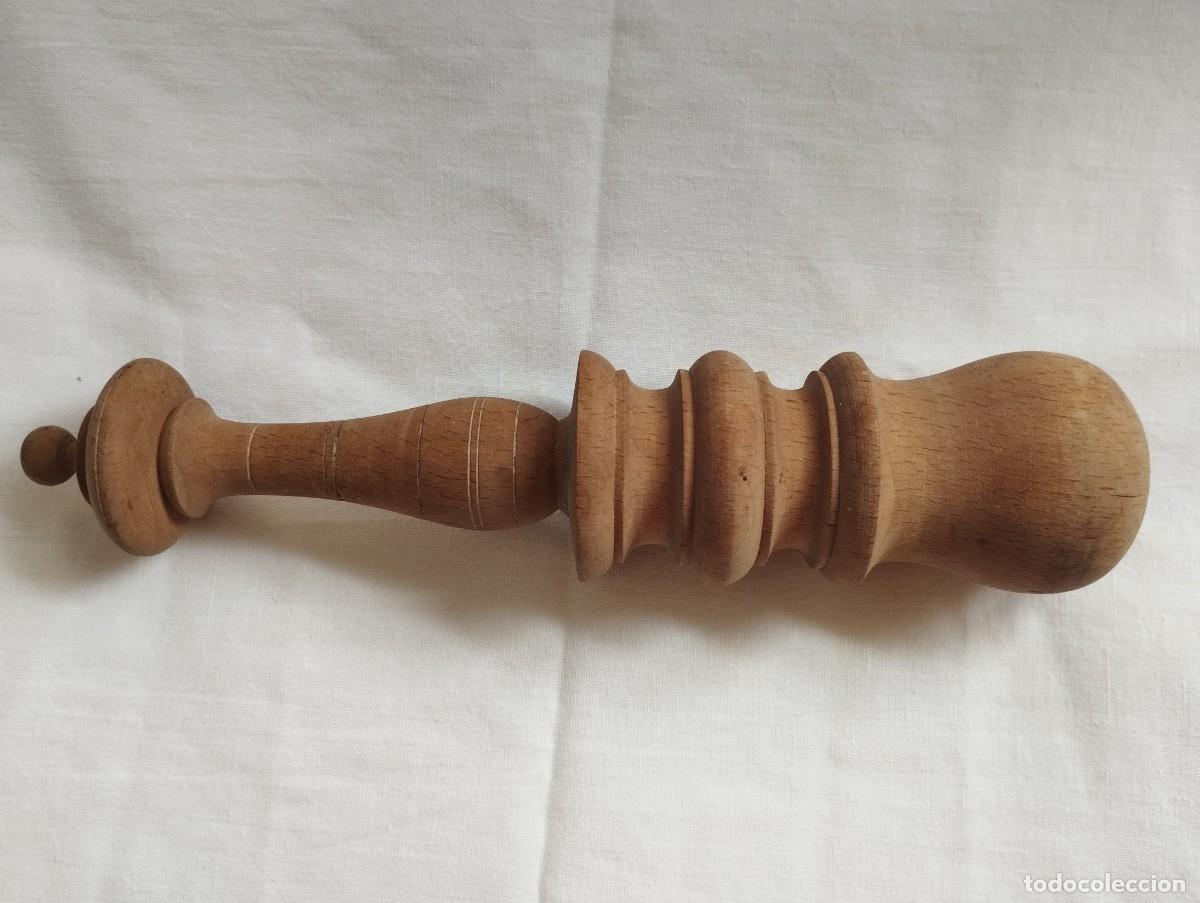 Antig&uuml;edades: Mazo de madera mortero a&ntilde;os 50