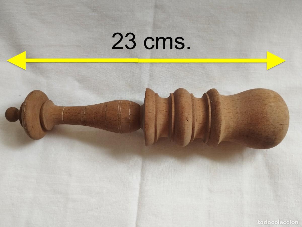 Antig&uuml;edades: Mazo de madera mortero a&ntilde;os 50 - Foto 6