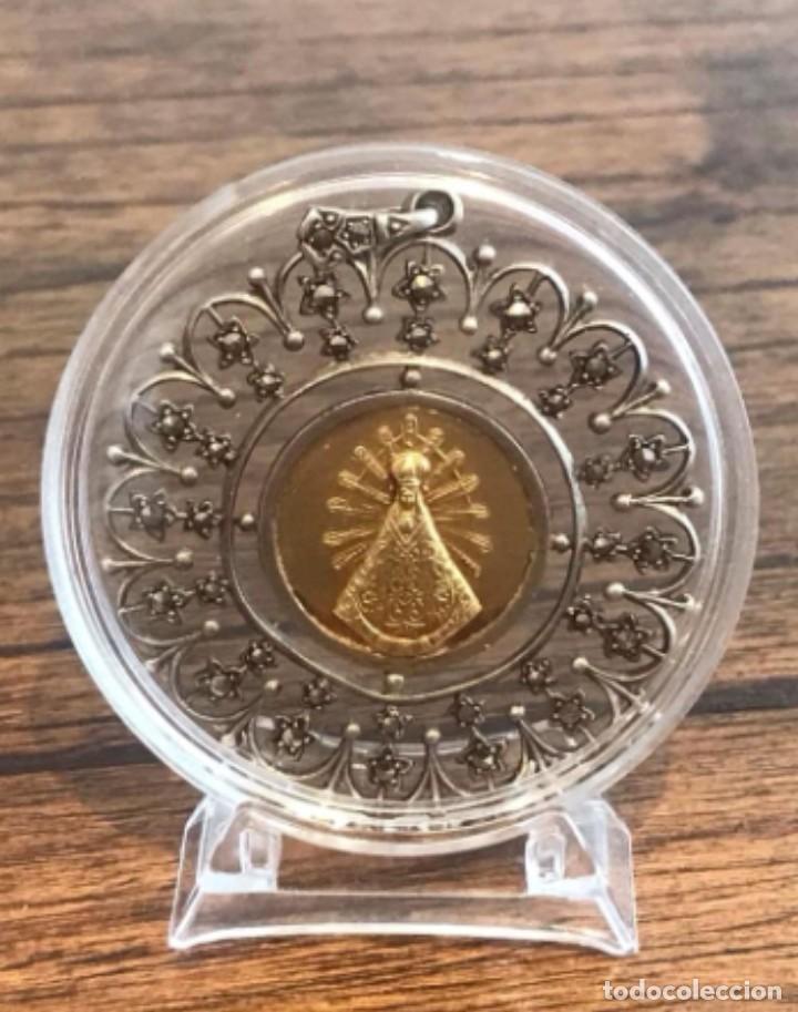 Antig&uuml;edades: Medalla Devocional Virgen de Luj&aacute;n Plata (0.900), Oro (18 quilates) y Marquesitas