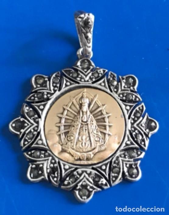Antig&uuml;edades: Medalla devocional Virgen de Luj&aacute;n en oro y plata - Foto 1